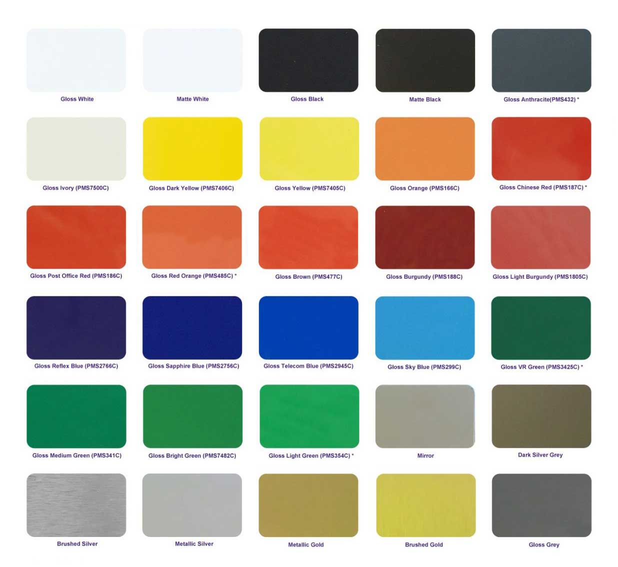 Chief Buildings Color Chart