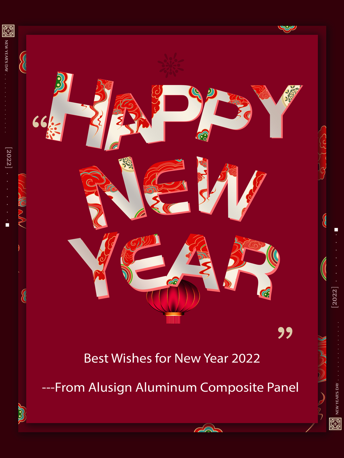 Happy New Year -Alusign Aluminum Composite Panel